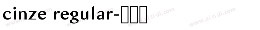 cinze regular字体转换